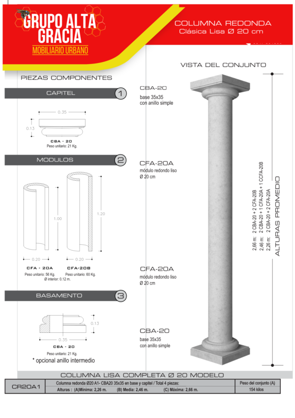 Columna Redonda Lisa Ø 20 cm (CR20A1 / CR30A2) - Image 4