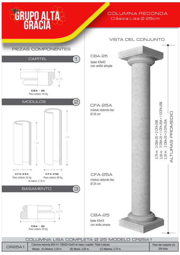 Columna Redonda Lisa Ø 20 cm (CR20A1 / CR30A2) - Image 5