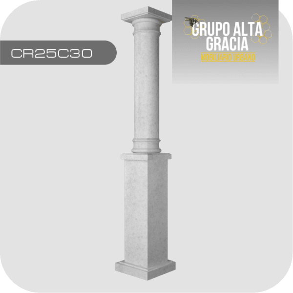 Columna Combinada Redonda Ø 25 / Cuadrada 30x30 (CR25C30)
