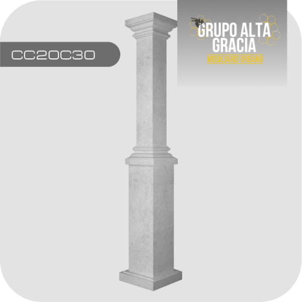 Columna Combinada Redonda Ø 20 / Cuadrada 30x30 (CC20C30)