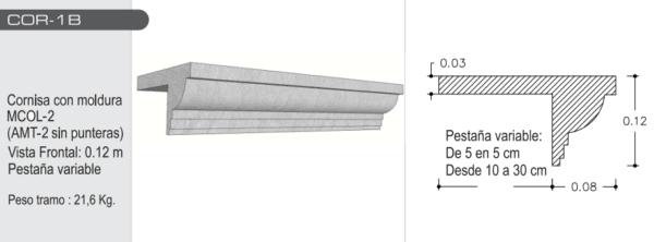 Cornisa con moldura MCOL-2