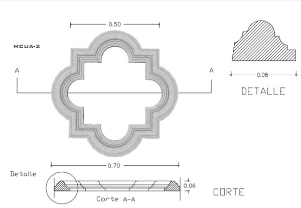 Marco de cuadrifoglio Plano 70 CM - Image 2