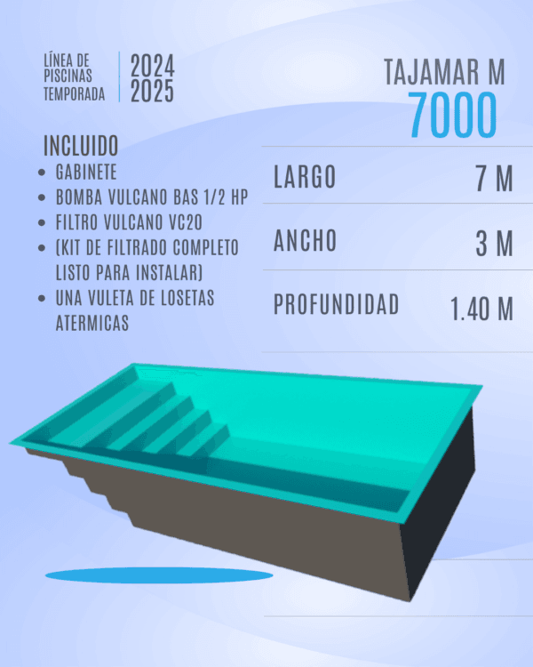 Piletas M7000 CON SOLARIUM