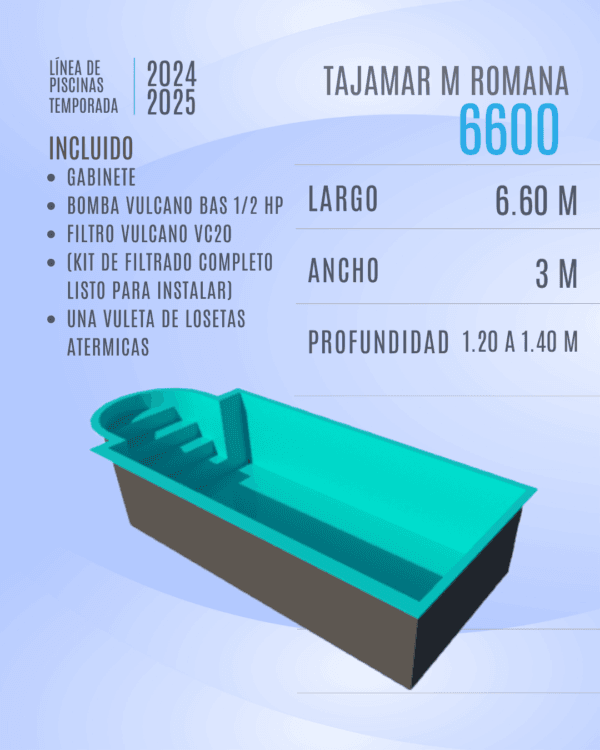 Pileta ROMANA M6600