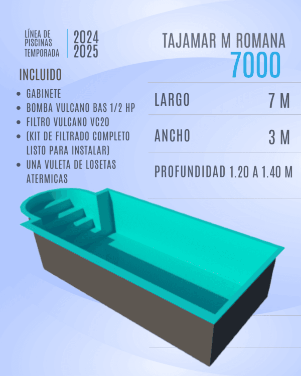Pileta ROMANA M7000