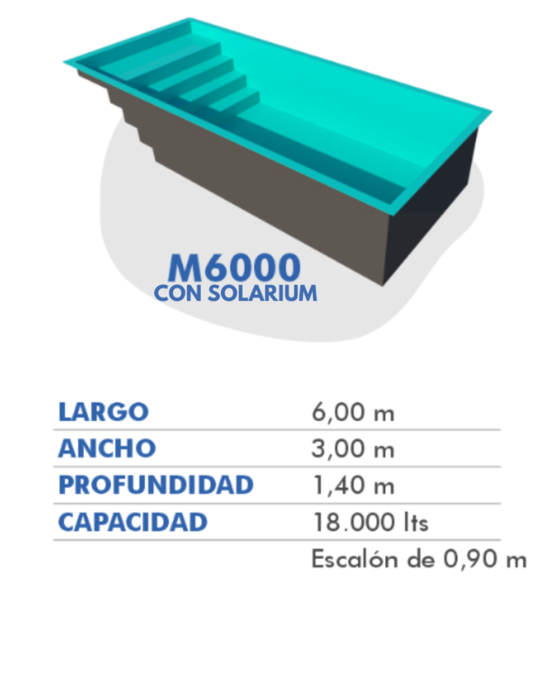 Pileta M6000 CON SOLARIUM