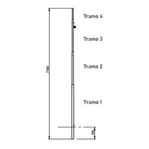 Columna de Alumbrado 7,7 m
