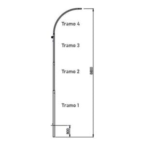 Columna de Alumbrado 8,8 m