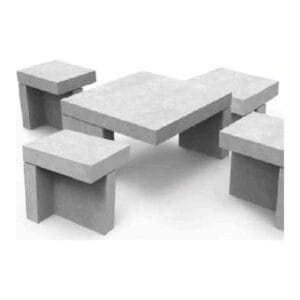 Kit Mesa Baja con 4 Bancos Individuales