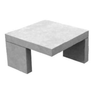 Mesa Recta Baja de Hormigón